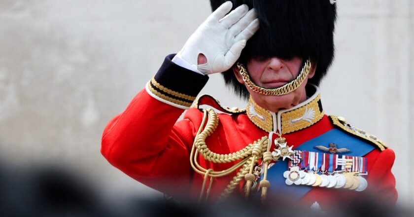 King Charles on horseback for his first Trooping the Colour birthday