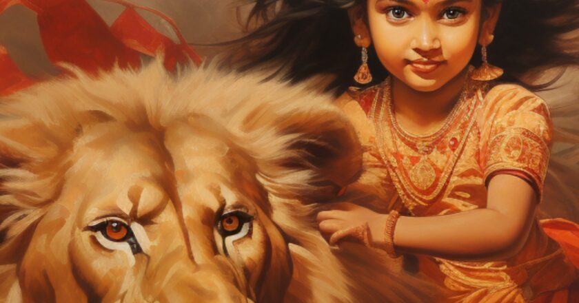 AI imagines Maa Durga's free-spirited childhood