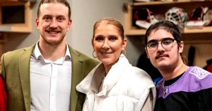 Celine Dion greets Montreal Canadiens in rare public appearance