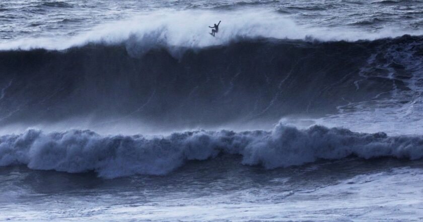 Towering Waves Batter West Coast