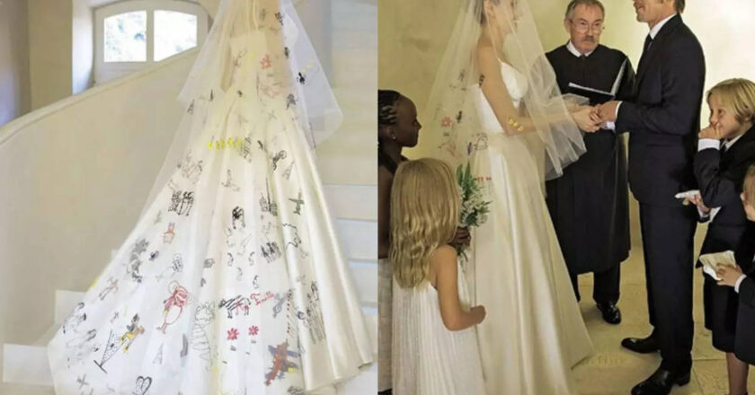 Revisiting Angelina Jolie’s most unusal wedding gown