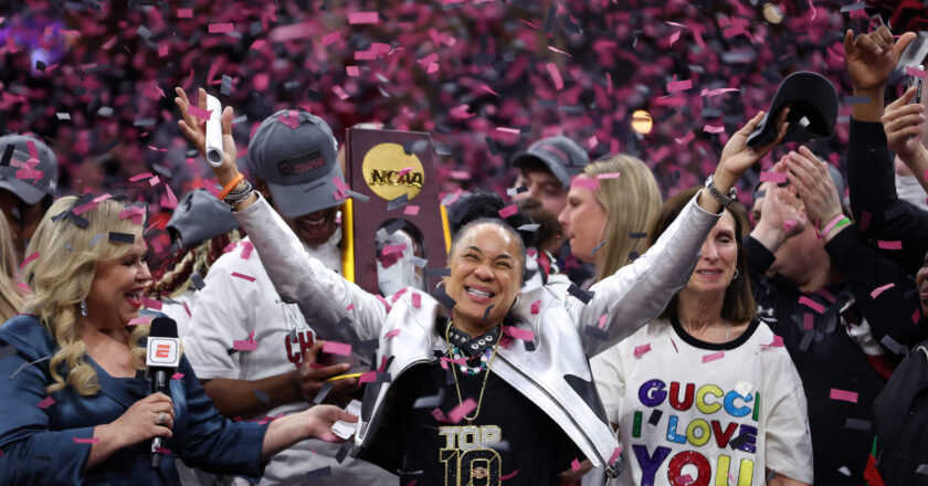 South Carolina tops Iowa 87-75 in national championship to complete perfect season